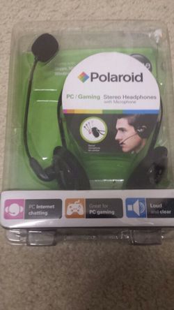 Polaroid stereo headphones with mike