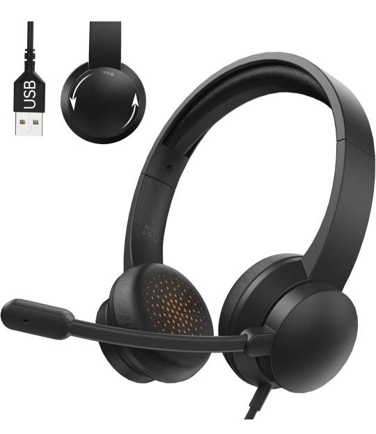 New! Usb Headset With Mic