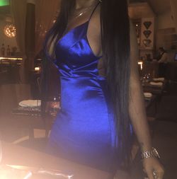 Royal Blue Spaghetti Strapped Dress