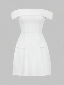 White Off-Shoulder Mini Dress