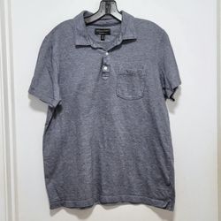 Banana Republic Wicking Pique Polo Blue Ice Short Sleeve Pocket Mens M