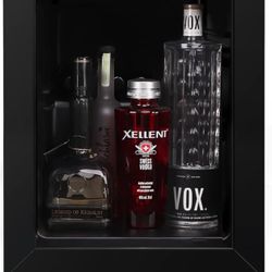 Compact Mini Freezer with LED Light 3-Layer Glass Display Door 2.1 Cu Ft with 2 Removable Shelves Quiet Upright Freezer 7 Temperature Settings Perfect