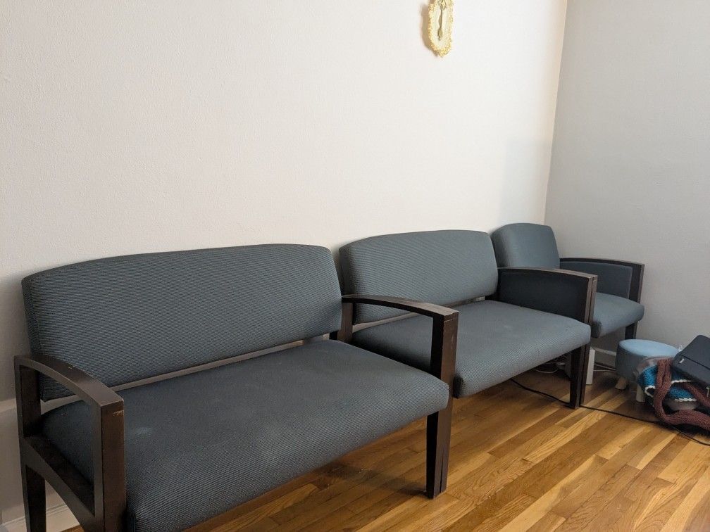 Set of 3 Waiting Room/Office Chairs for Sale