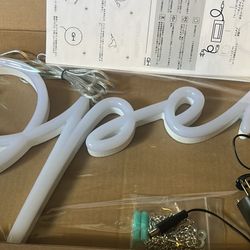 Open Custom Neon Sign In Red New In Box 