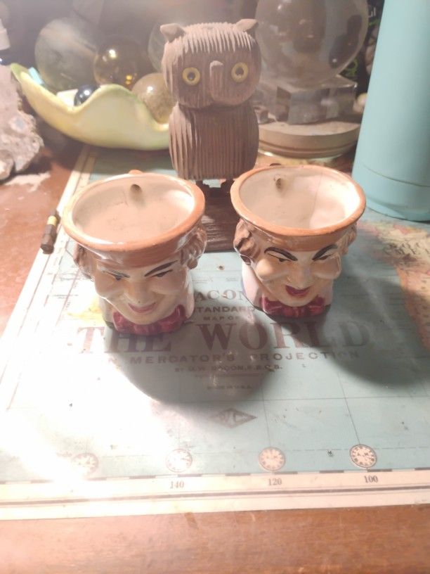 Porcelain Tiny Figurine Head Cups 