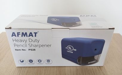 AFMAT Heavy Duty Electric Pencil Sharpener for 6.5-8mm No.2/Colored, UL Listed Professional Pencil Sharpener w/Stronger Helical Blade, for Classroom -