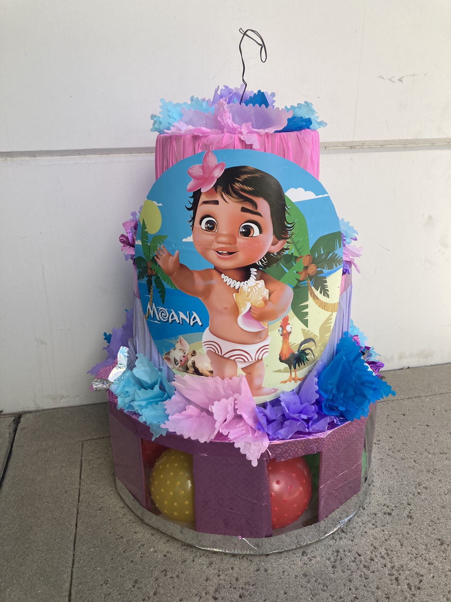 Baby Moana Piñata With Balls