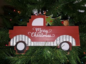 Wooden red truck or camper - $15