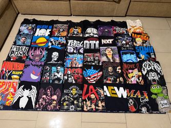 3XL Graphic Tees WWE Marvel Cartoon Anime