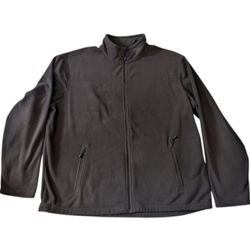 Gander Mountain Guide Series Brown Full Zip Front W Zip Pockets Fleece Jacket Men's XL
