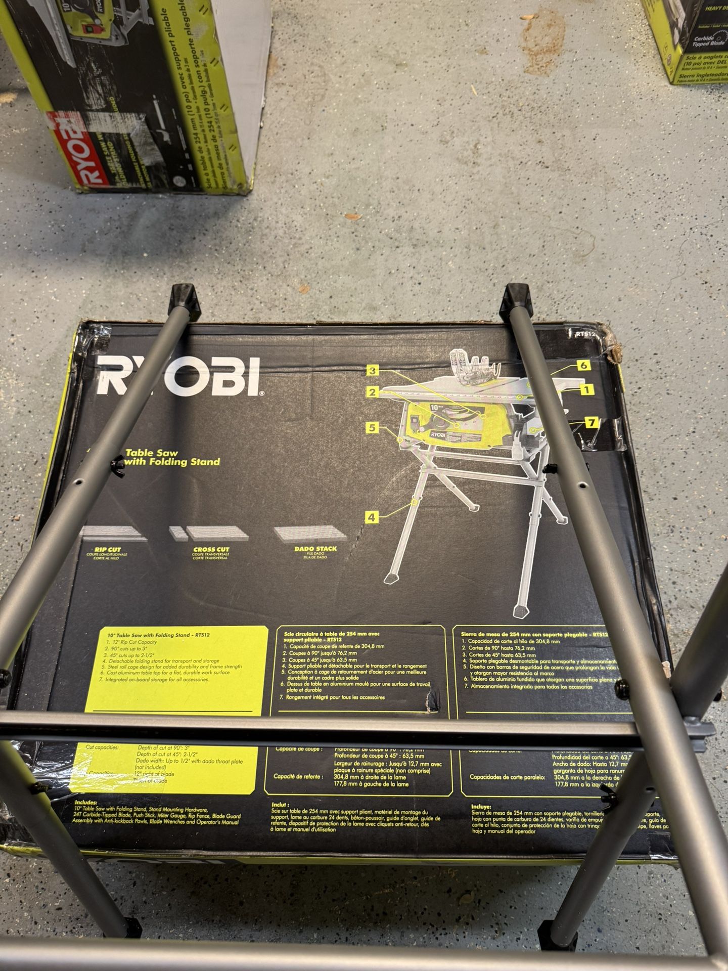 RYOBI Table Saw 10” With Stand