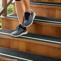 Outdoor glow in the dark Stair Treads Non-Slip 30" x 6" 12-Pack