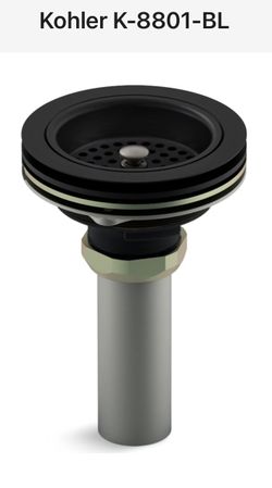 Kohler Duostrainer 3-1/2" Basket Strainers Model:K-8801-BL