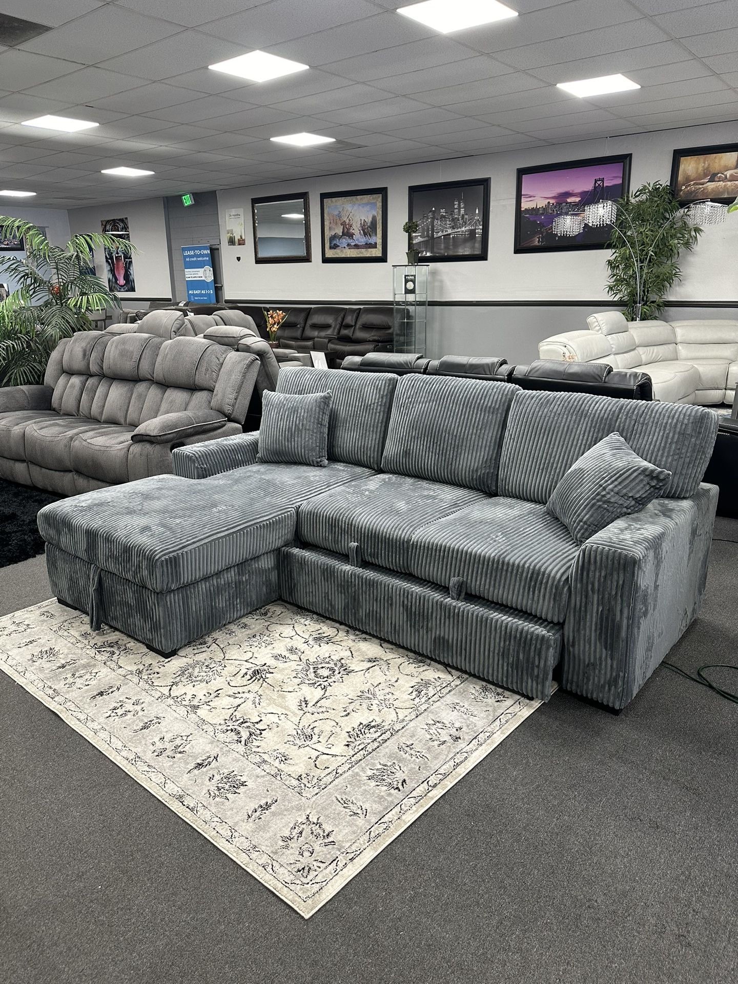 Gray Sofa Sectional Sleeper