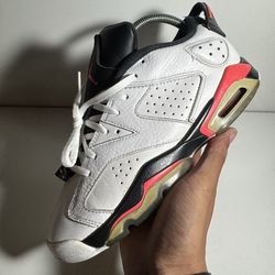 Air Jordan 6 Retro Low “White Infrared” GS Size 6Y