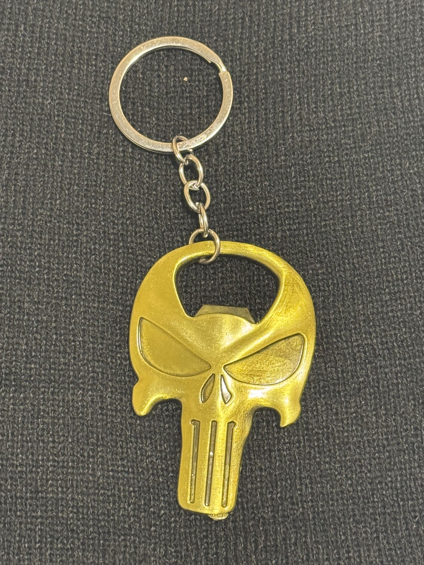 Punisher Bronze Metal Keychain
