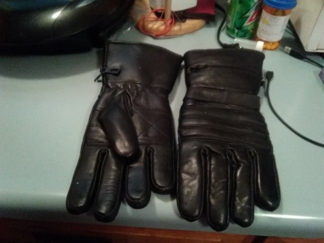 Motorcycle Gloves Leather Left Over From Our Shoppe Size Large