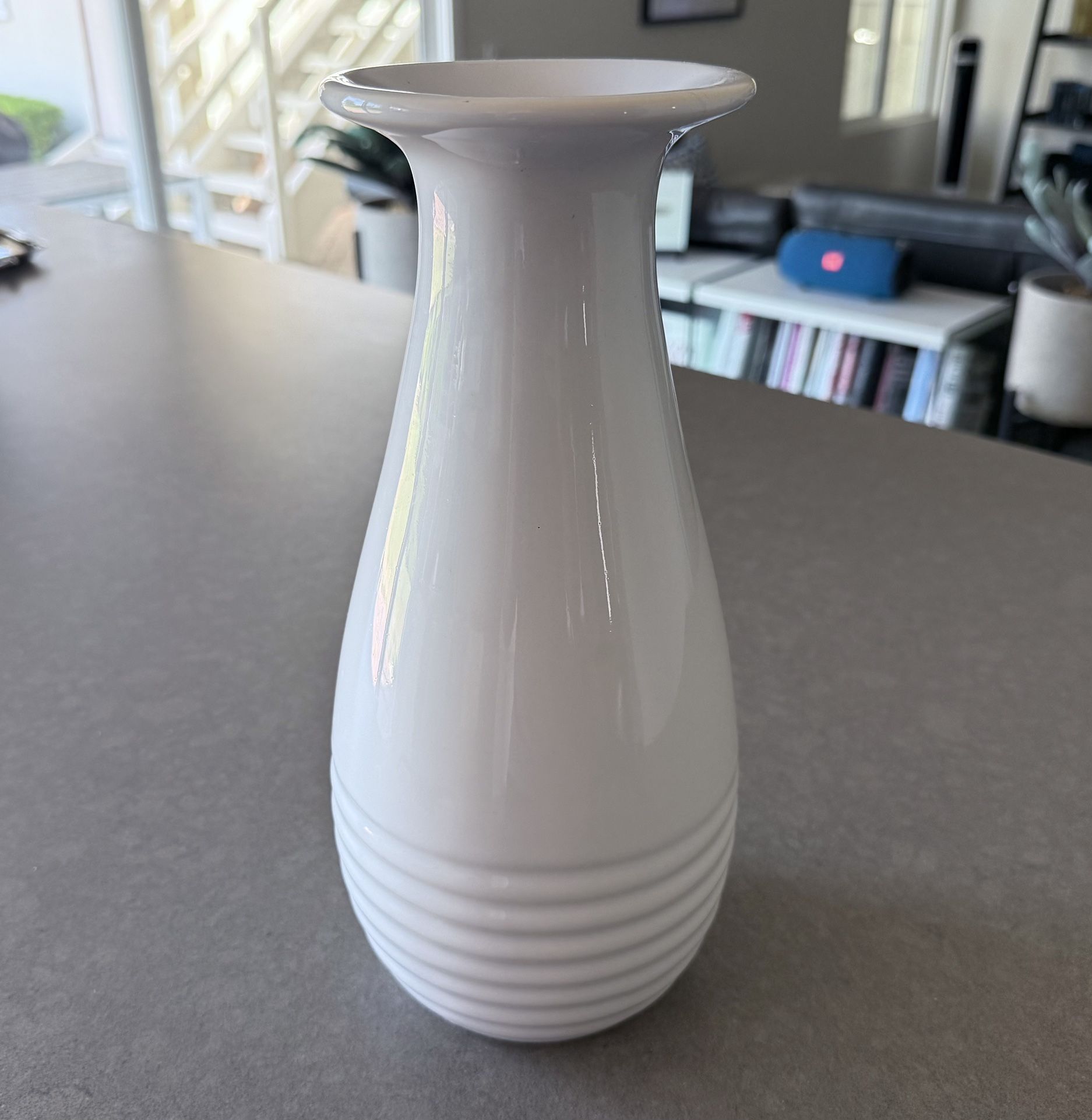 Beautiful White Vase (12.5” tall)