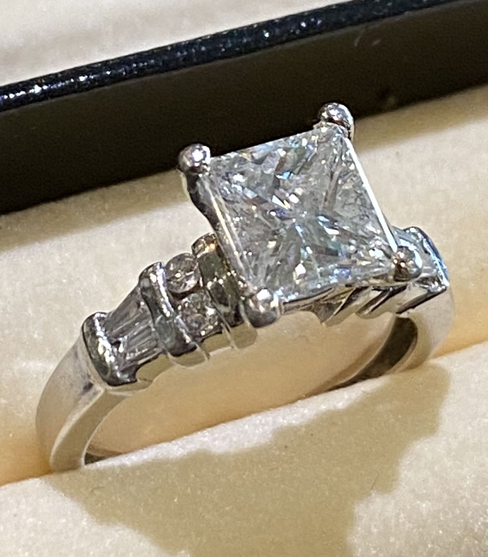 TRADE? 1.52 CT. PRINCESS DIAMOND & PLATINUM 💍