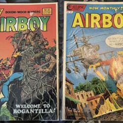 Eclipse Airboy Comic Books#34 And 35 Excellent Condition Kept In Plastic Sleeves 