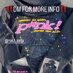 Sp5der P*NK Hoodie Black