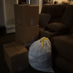women’s clothes. Several boxes