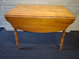 Solid Maple Wood Drop Leaf Space Saving Table