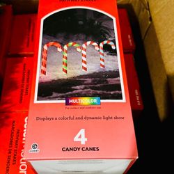 Candy canes pathway lights