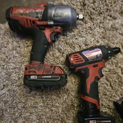 Milwaukee Impact Wrench & Milwaukee Screw driver