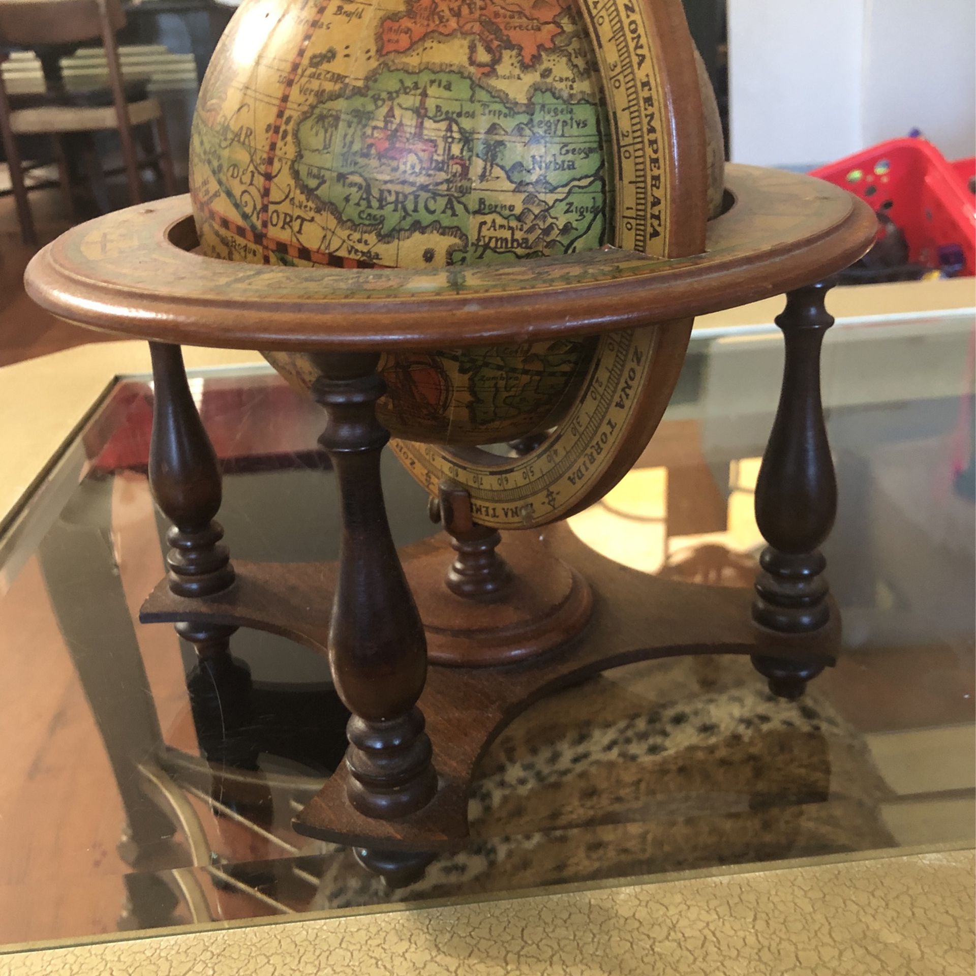 Antique Desk World Globe 