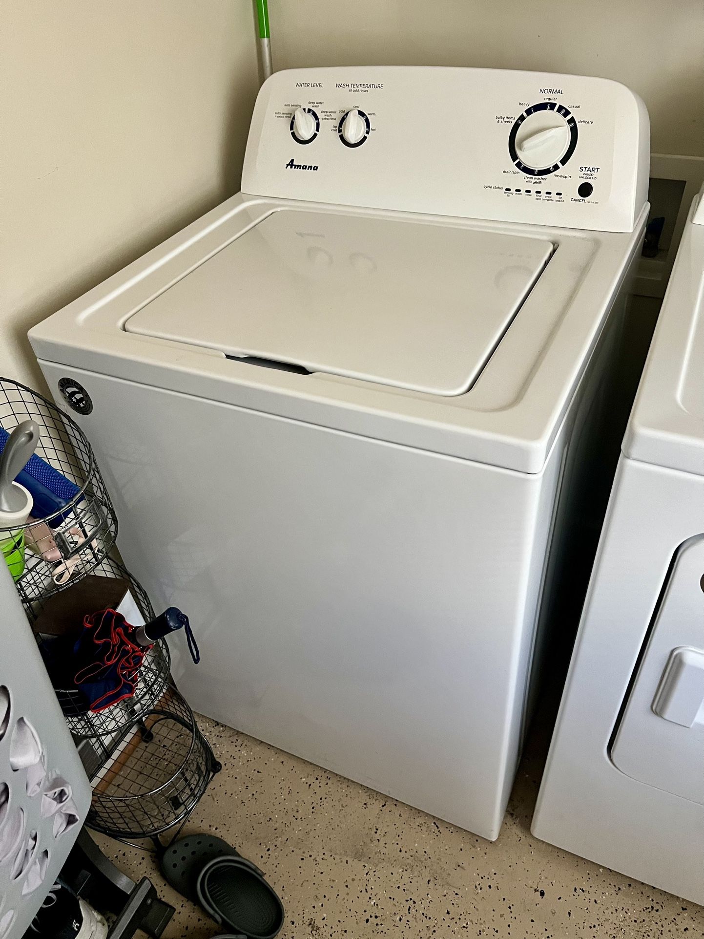 Top Load Washer with with High-Efficiency Agitator and Electric Dryer