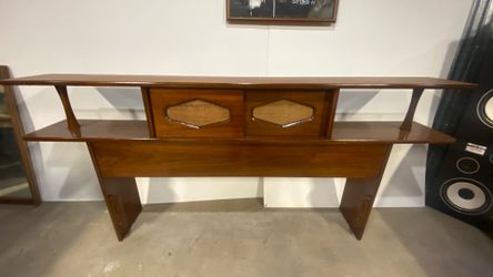 1960s King Headboard Mid Century Modern Vintage
