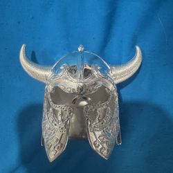 This is a modern decorative.999  silver 45.11 GViking helmet.