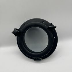 8.5" Boat or RV porthole window, black plastic frame with tempered glass