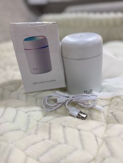 Ultrasonic Mini Humidifier White Lights Up