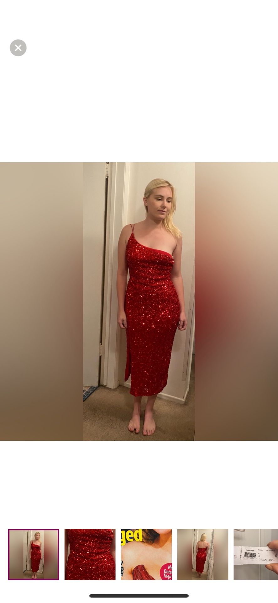 Red Sequin Dress
