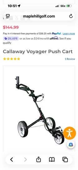 Callaway Voyager three wheel golf push cart