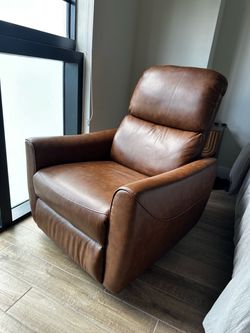 Brown Leather Recliner Chair