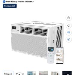 TCL 10,000 BTU Smart Window Air Conditioner, Fan & Dehumidifier, 450 Sq. Ft., Remote Control,