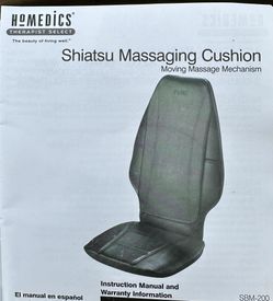 HoMedics Shiatsu Back Massaging Cushion Soothing Heat Rolling Massage