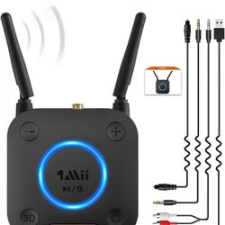 1Mii B06Pro Long Range Bluetooth Receiver, HiFi Wireless Audio Adapter, Bluetooth 5.1 Receiver with 3D Surround aptX HD Low Latency Optical 
