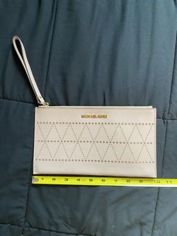 Jet Set Travel large Micheal Kors leather wristlet wallet bag dusty pink