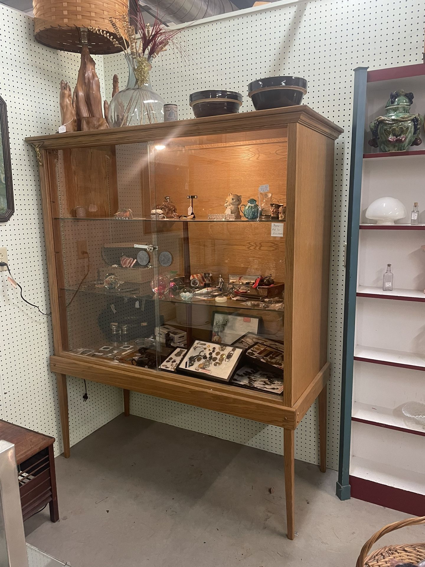Beautiful Display Case Solid Oak