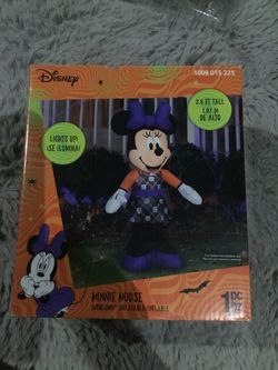 Disney Minnie Mouse Halloween Inflatable Light Up 3 1/2 Feet Tall