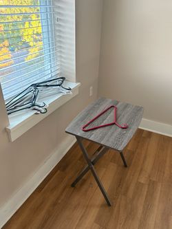 Folding Side Table Gray Wood Look