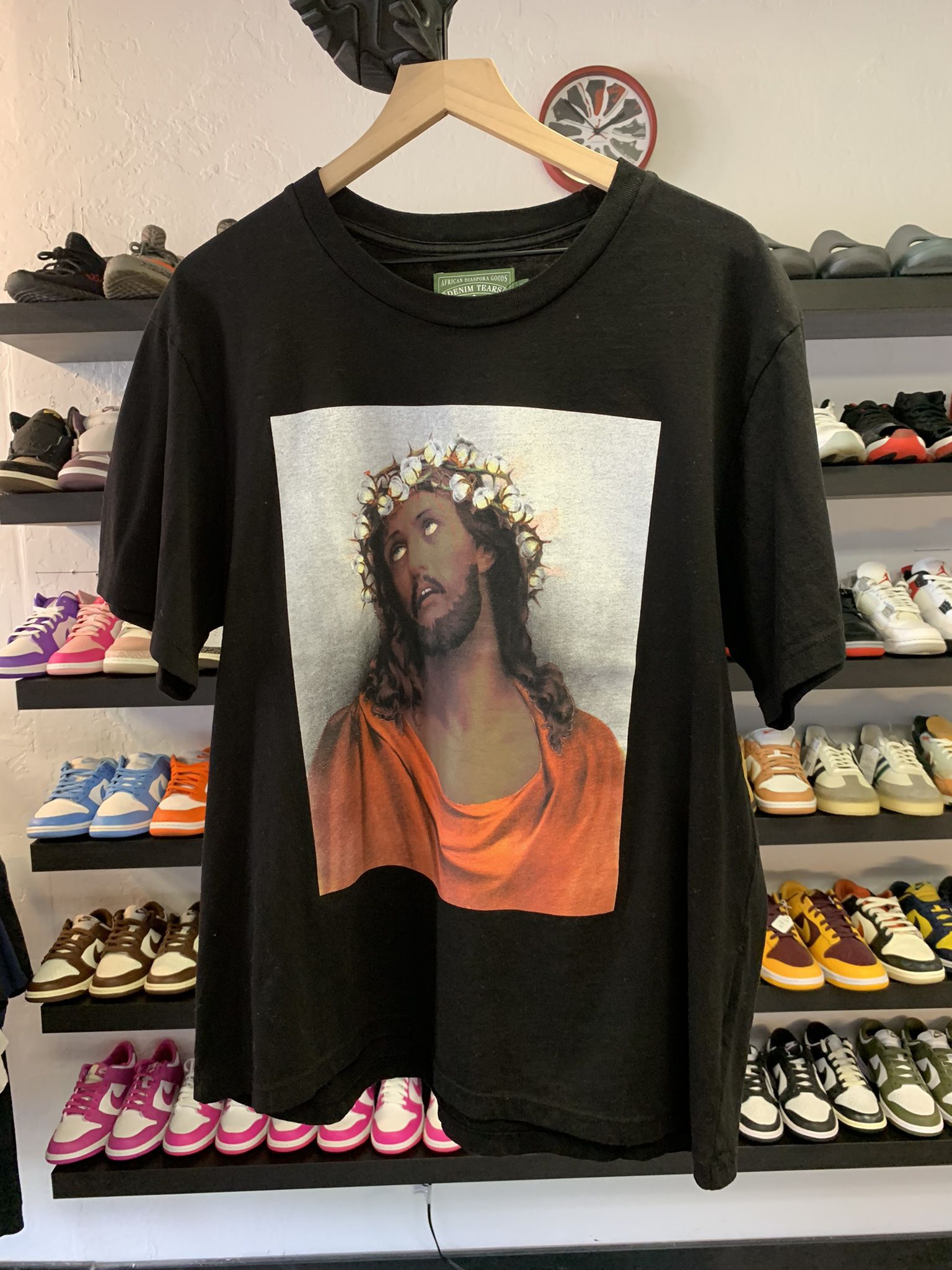 Denim Tears Black Jesus T-Shirt - Size XL