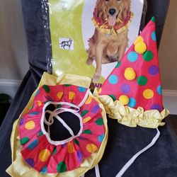 $4 New Standard Size Dog ClownCostume