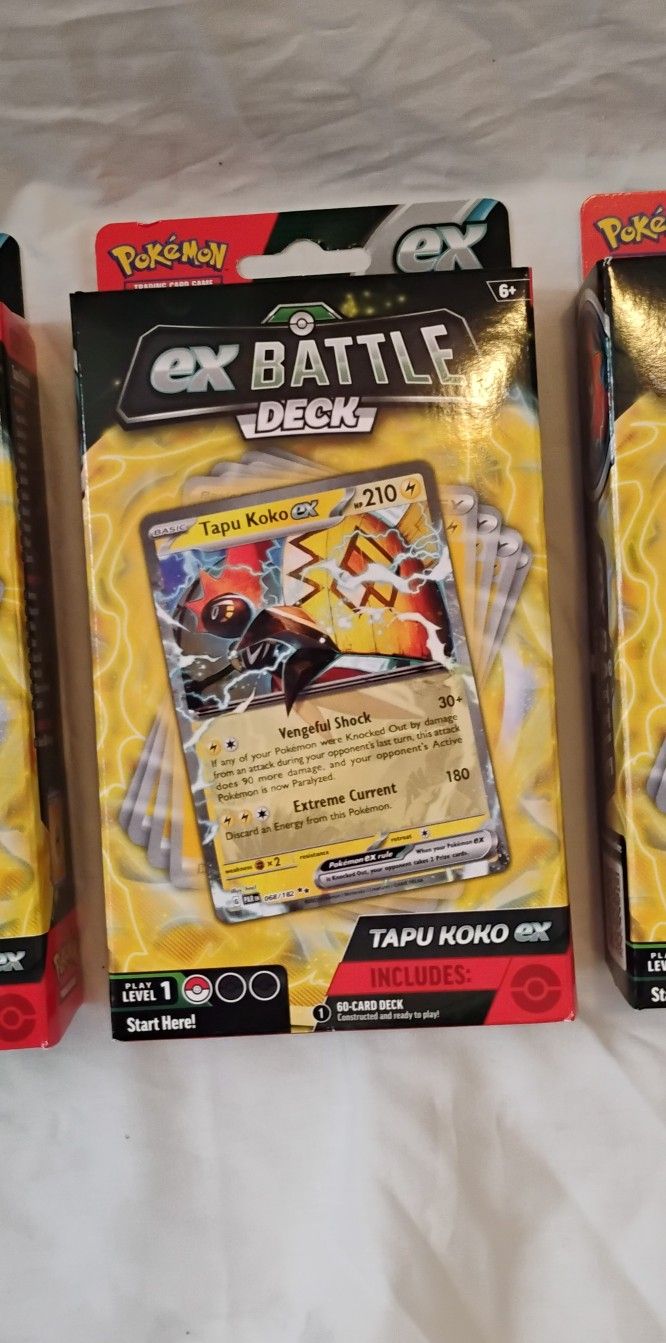 Pokemon TCG EX Battle Deck Tapu Koko EX Factory Sealed Ready To Play