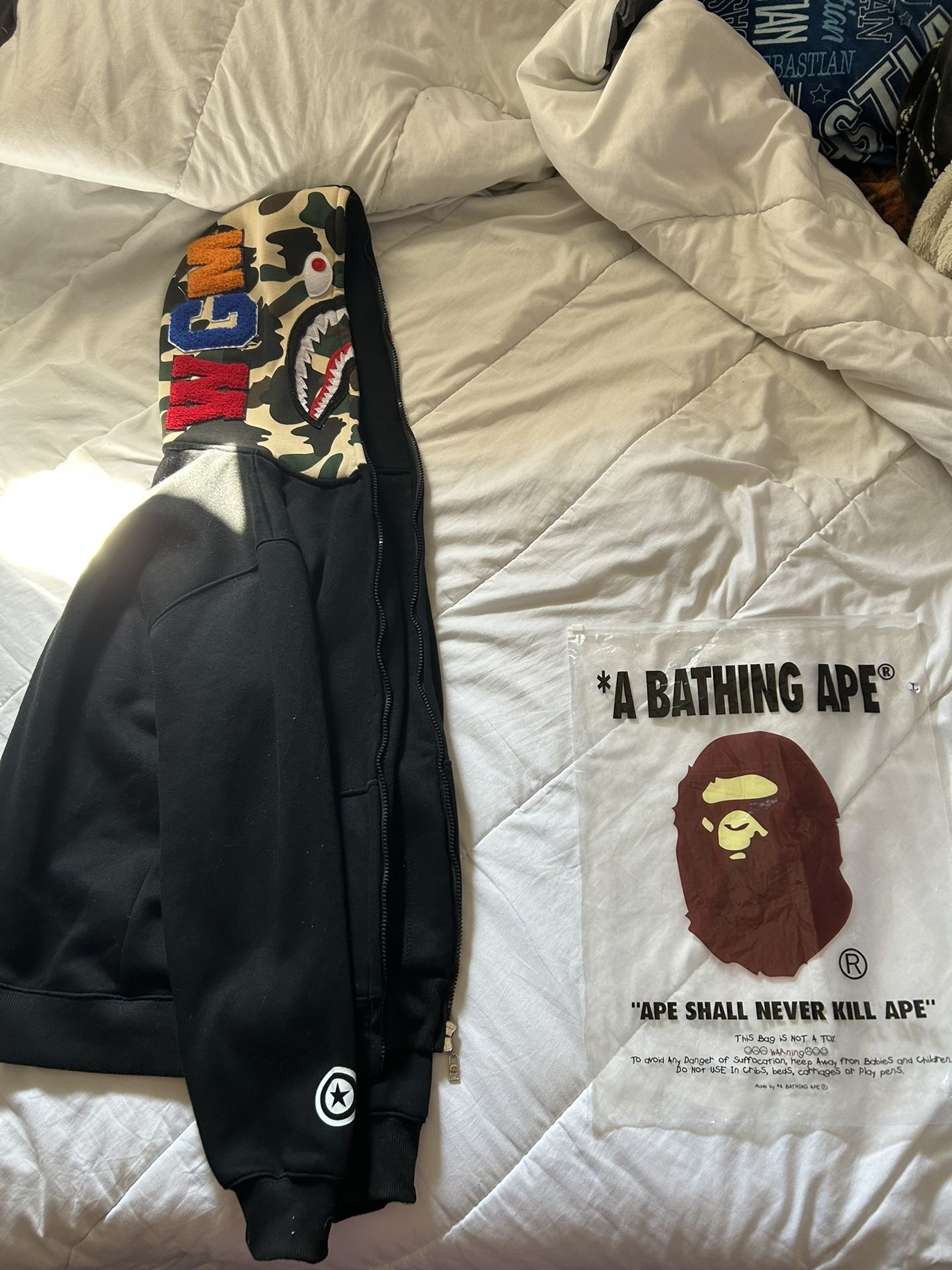 Black And Tan Bape Hoodie