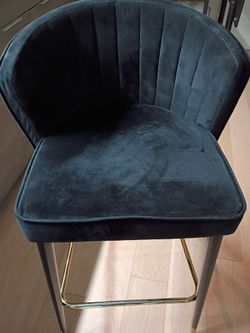 Velvet bar stool